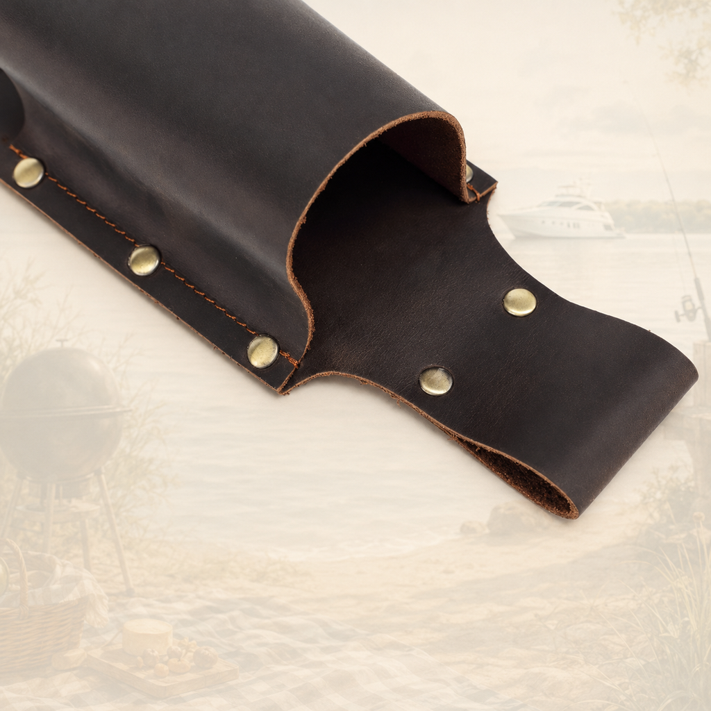 Personalised Crazy Horse Leather Bottle Holder