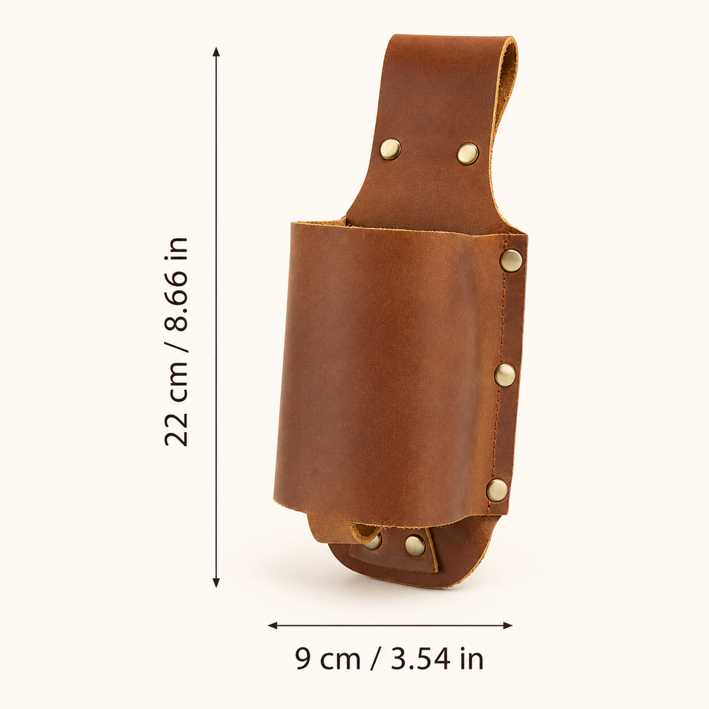 Personalised Crazy Horse Leather Bottle Holder