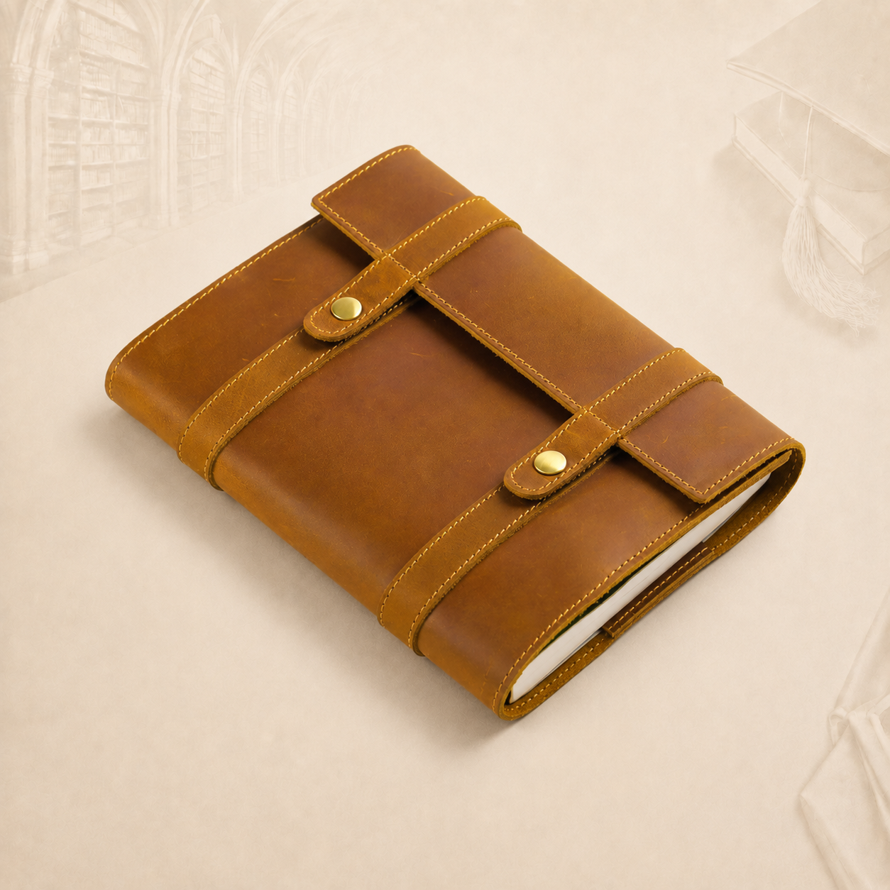 Personalised A5 Crazy Horse Leather Journal