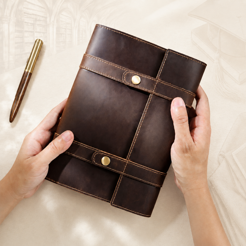 Personalised A5 Crazy Horse Leather Journal