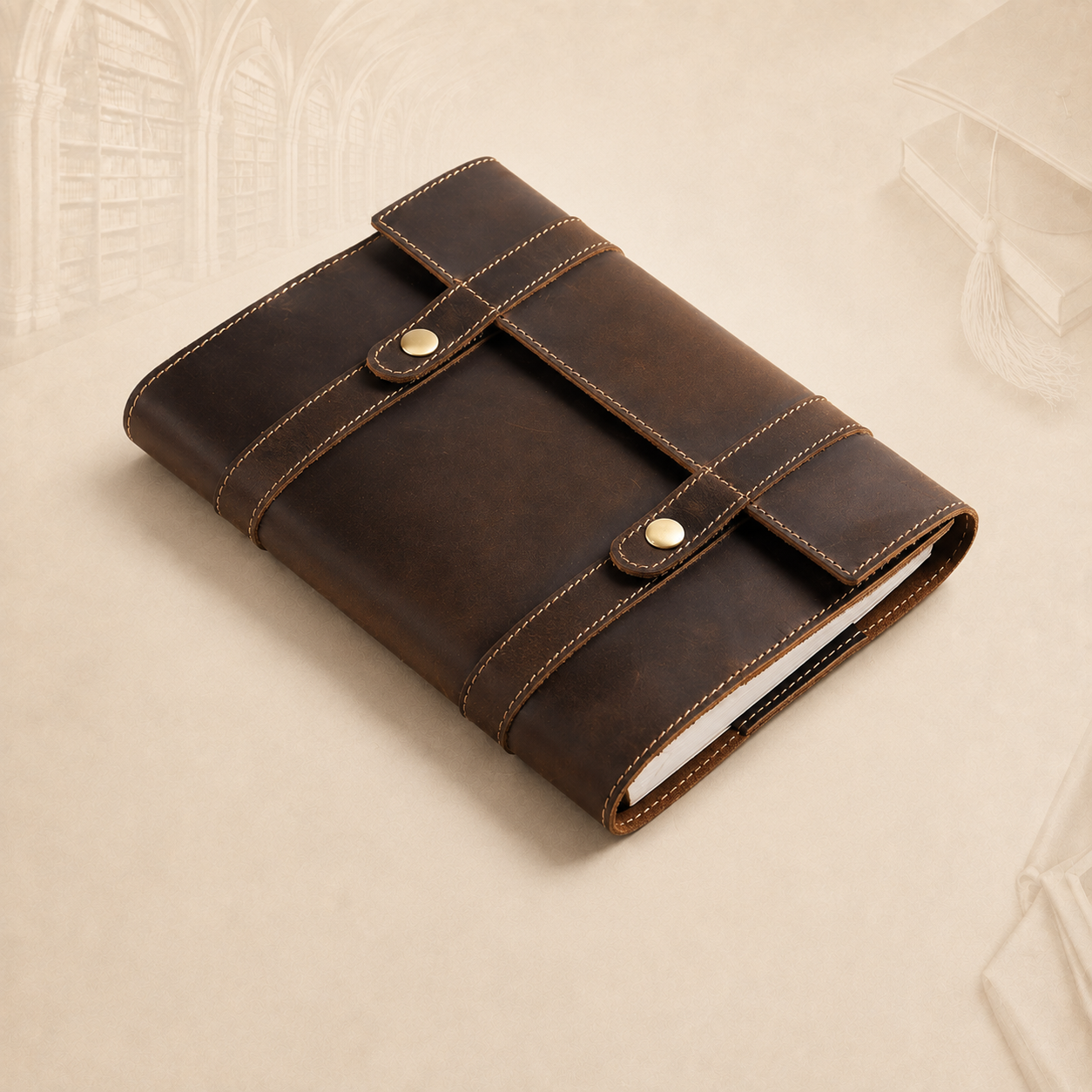 Personalised A5 Crazy Horse Leather Journal