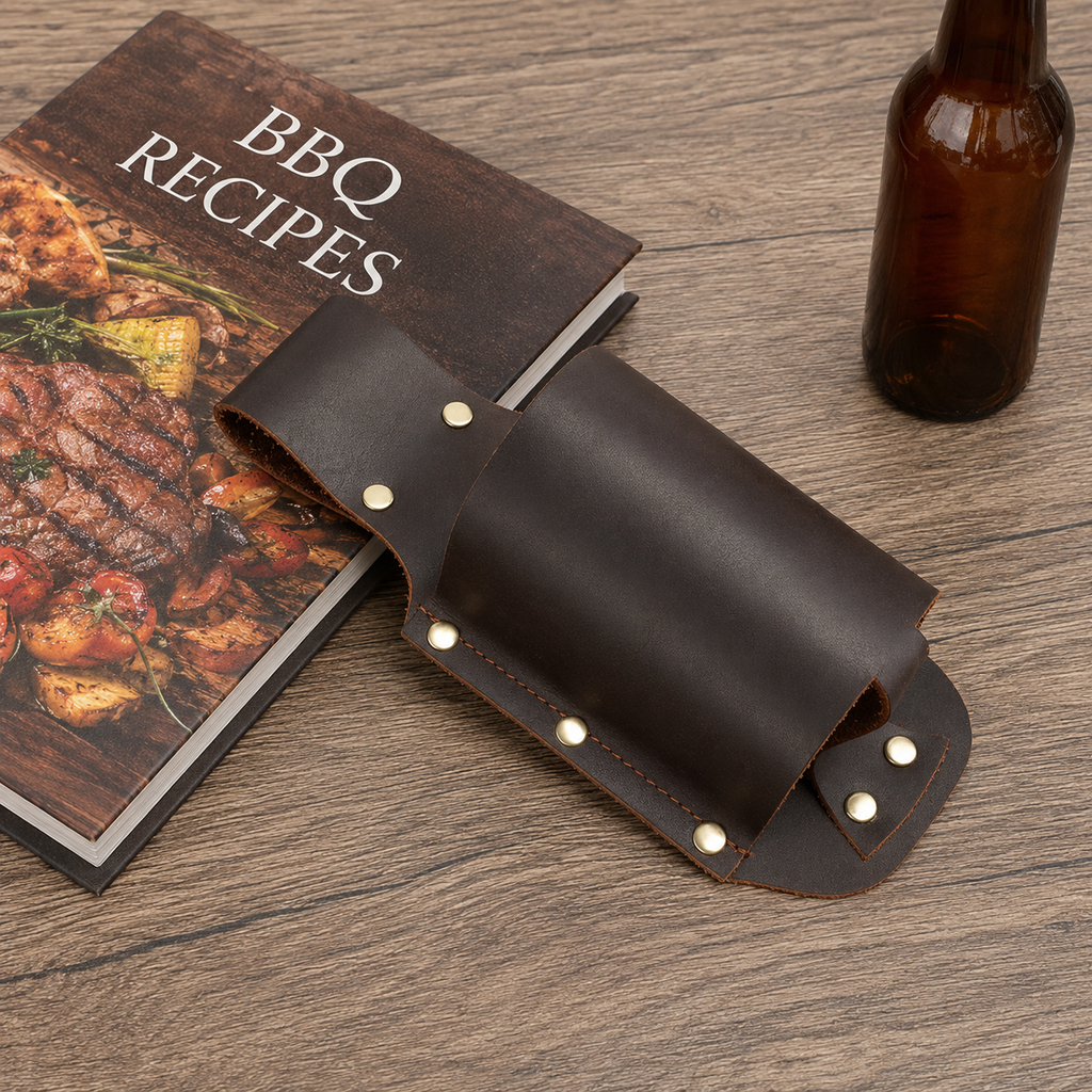 Personalised Crazy Horse Leather Bottle Holder