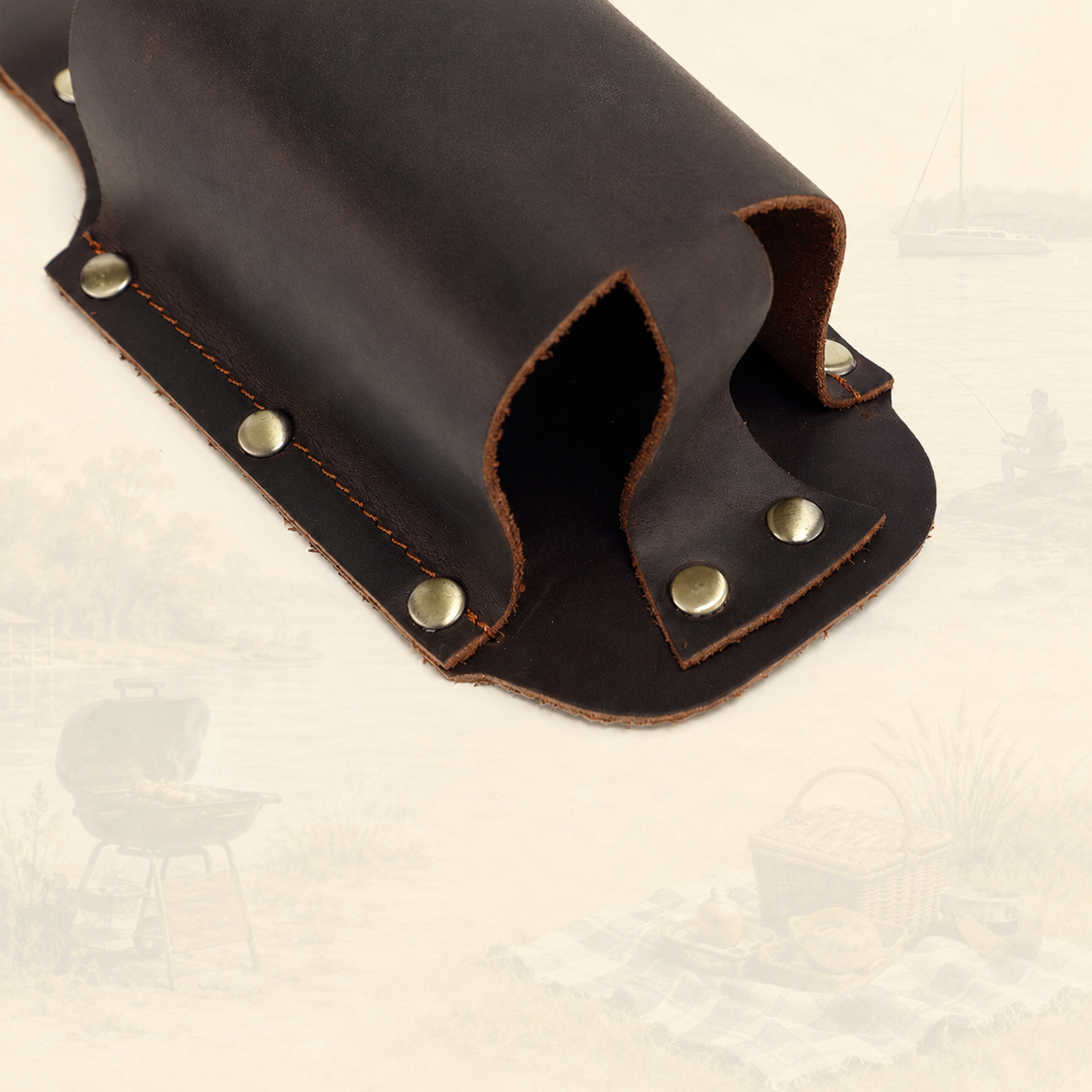 Personalised Crazy Horse Leather Bottle Holder