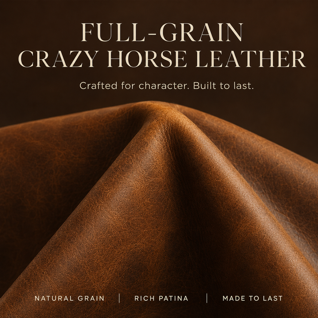 Personalised Crazy Horse Leather Bottle Holder