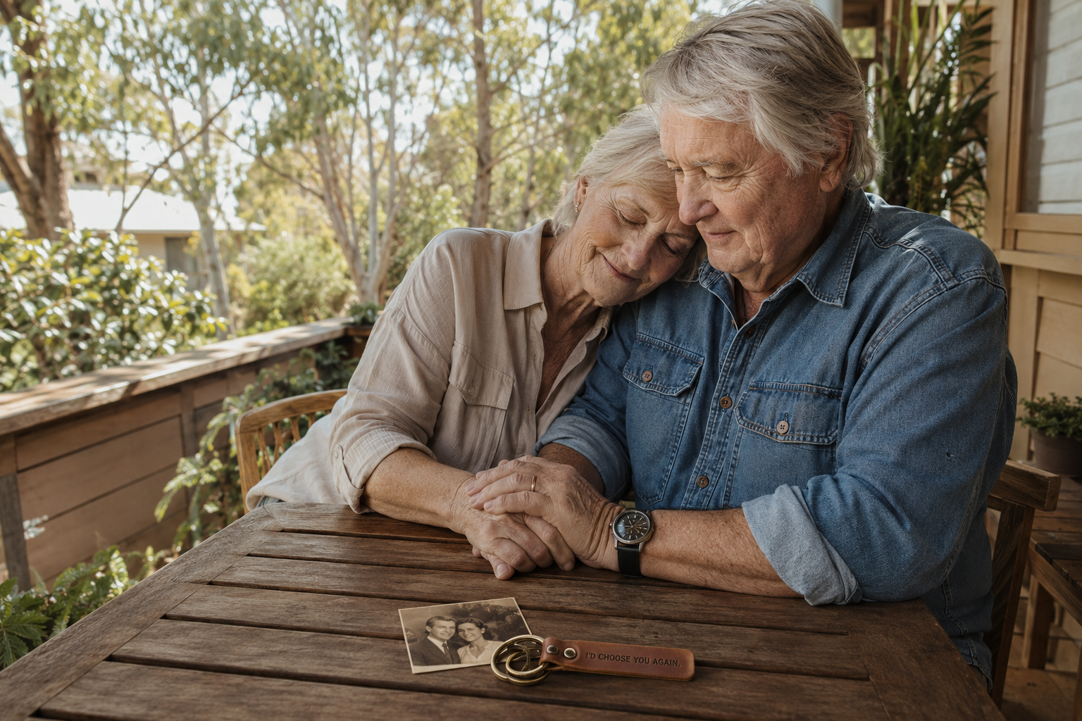 A couple remembering words that have held their meaning through the years